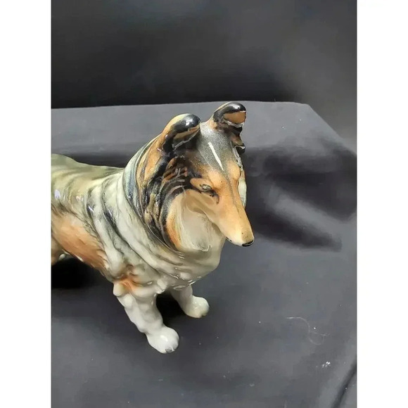 Occupied Era Japan Dog Border Collie Lassie Large size 6 1/2" - Picture 2 of 5